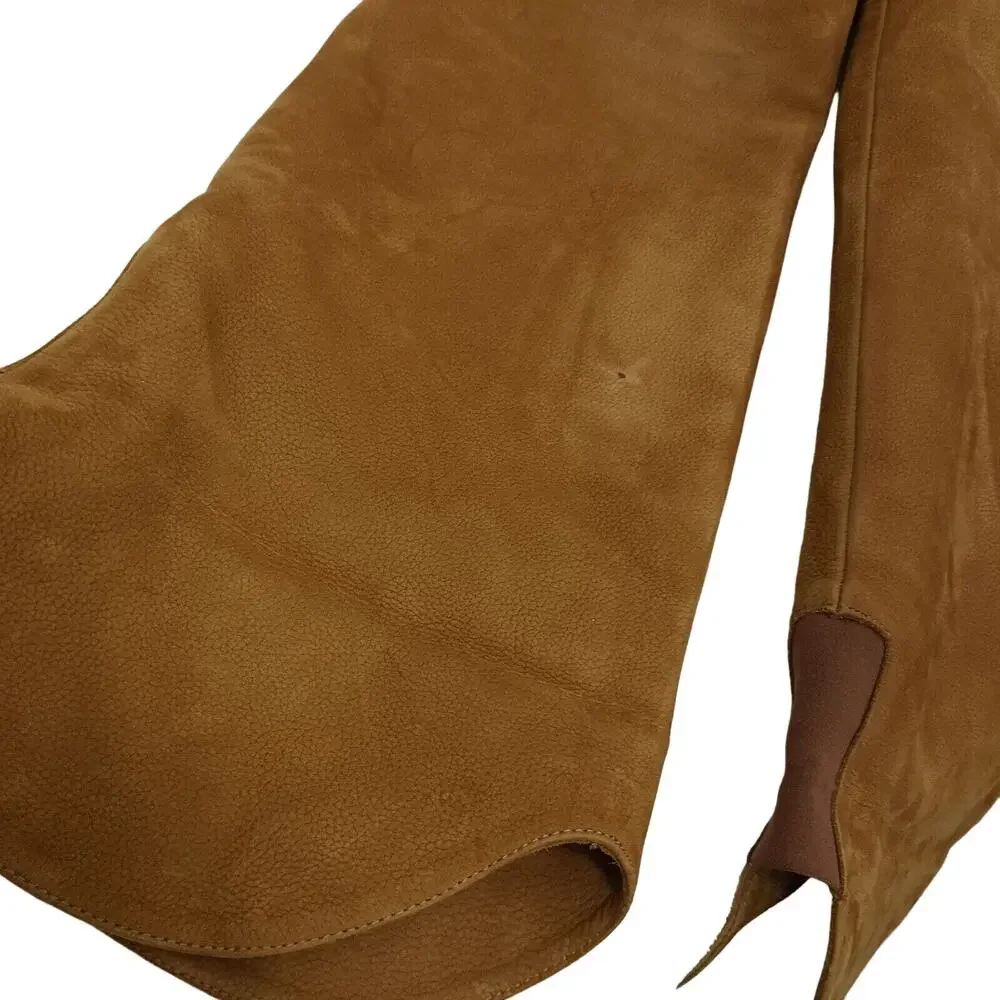 Stuart Weitzman Over the Knee Boot Size 6.5M SUEDE LEATHER Rust Brown Equestrian